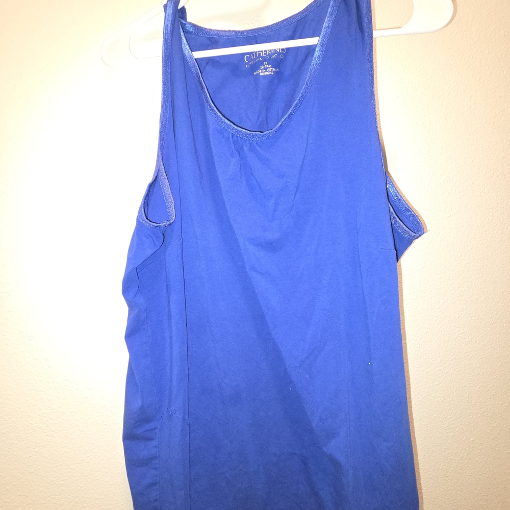 Catherines Women's Blue Tank Top